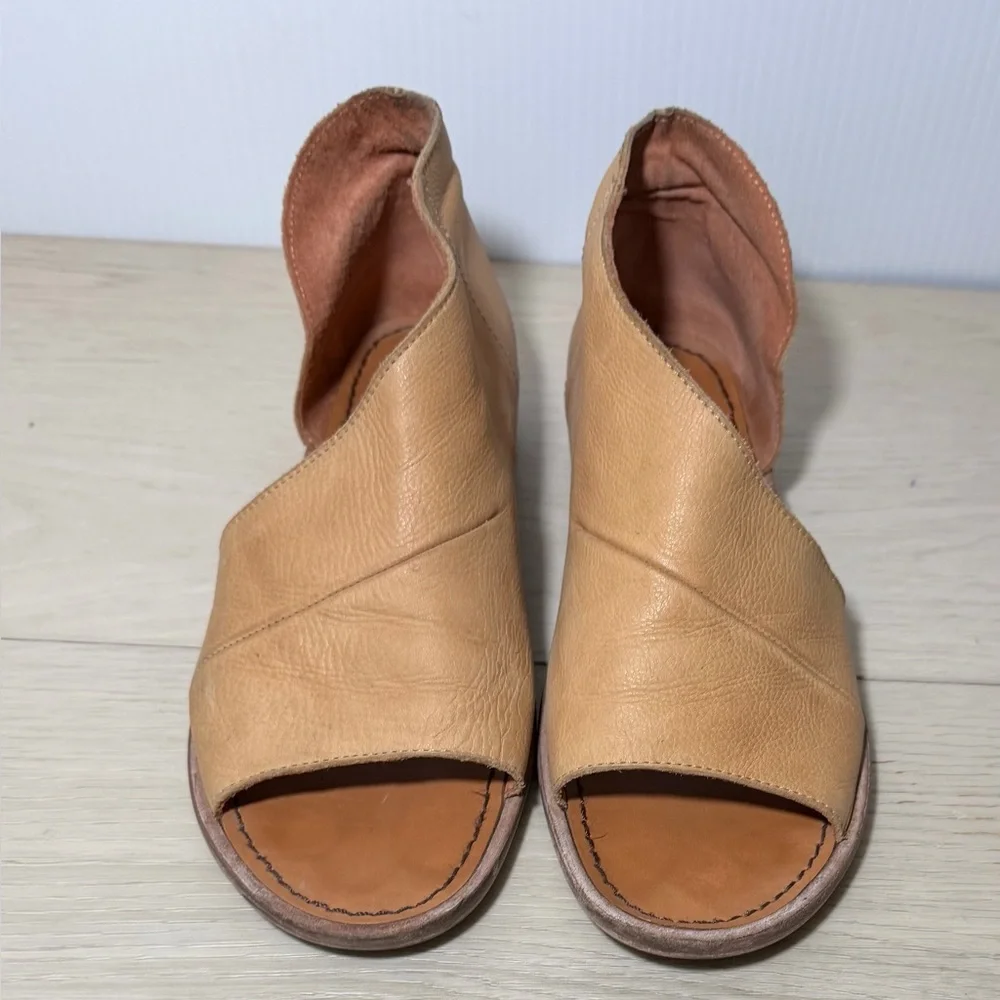 FREE PEOPLE Mont Blanc Sandals Womens Tan Leather 8.5